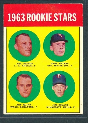 1963 Topps #522 ROOKIE STARS Semi-High #, Nelson/Peters/Quirk/Roland RC ~ EX-MT - Изображение 1 из 2