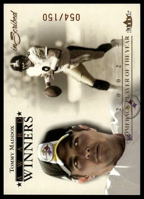 2004 Fleer Inscribed #7 AW Tommy Maddox Award Winners #/150 - Image 1 of 2