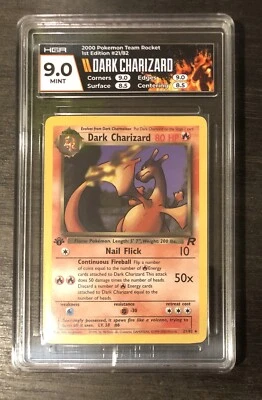 Pokemon 1ª Edição Team Rocket Dark Charizard 21/82 HGA Classificação 9.0! - Imagem 1 de 2