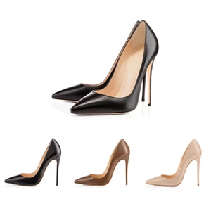 Zapatos de salón Onlymaker sexy para mujer punta puntiaguda tacón alto sin cordones talla grande - Imagen 1 de 15
