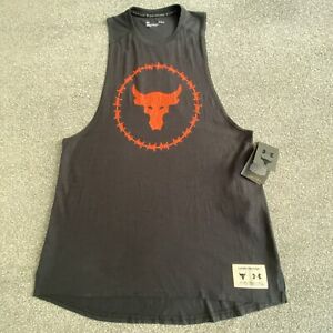 Under Armour Project Rock Charged Tank Men Large Sleeveless Cotton 1361623 BNWT