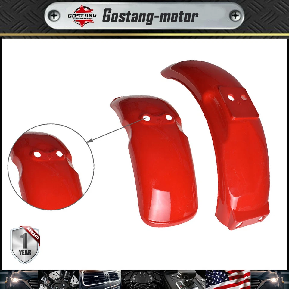 Guardabarros de plástico rojo para Honda Mini Trail Z50 Z50A Z50J Z50R Foto 1 de 4