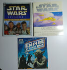 Lot de 3 livres Star Wars à lire sans bandes/CD & extrait de livre d'art fantôme