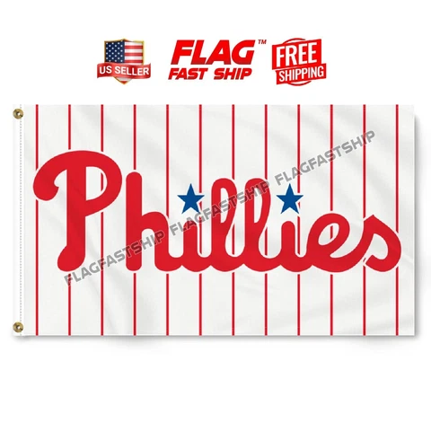 Philadelphia Phillies Flag 3x5 FT New Bell Man Cave Banner Tailgating FREE SHIPP Cover