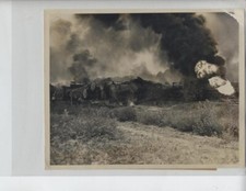 ST LOUIS MO ORIGINAL PHOTO TRAIN WRECK VINTAGE 7X9 INCH RAILROAD 1943