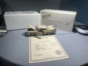 Danbury Mint 1:24 1958 Plymouth Fury Hardtop Buckskin Tan - Picture 1 of 20