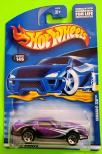 Hotwheels Collectible Mattel 2001 púrpura Camaro Z28 #146 50675 - nuevo en tarjeta - Imagen 1 de 2