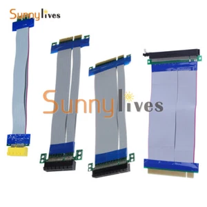 PCI-E 1X/4X/8X/16X Riser Card Ribbon Graphics Card Extender Extension Cable - Photo 1/40
