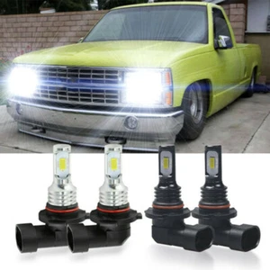 Kit de faros combo LED para Chevy Silverado 1994 1995 1996 1997 1998 bombilla 6000 k - Imagen 1 de 12