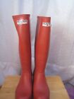 Hunter Original Red Tall Wellington Rain Boots Sizes 3UK 35/36 EUR 4M 5W USA