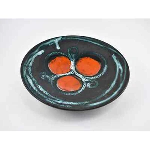 Vintage Studio Pottery Wall Plate / Mid Century Decorative Ceramic / 60s - Picture 1 of 9