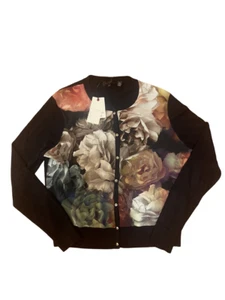 Ted Baker Floral Print Cardigan Top Size 4 MSRP: $195.00 - Picture 1 of 1
