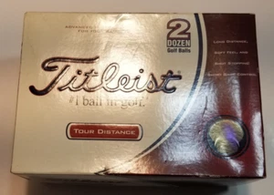 New 24 Titleist Tour Distance Golf Balls White 8 Sleeves Long Distance Control - Picture 1 of 6