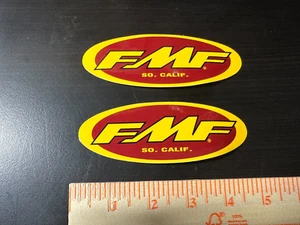 Lot of 2 True Vintage Original FMF Racing Sticker Motocross Classic Decal MX SX - Picture 1 of 2