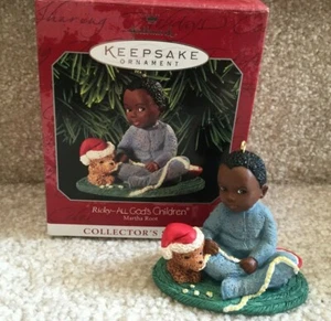 1998 Hallmark Keepsake Ornament Ricky-All God's Children (Black) FREE SHIPPING - Picture 1 of 9