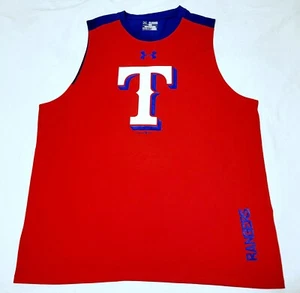 Under Armour MLB Texas Rangers HeatGear red sleeveless shirt Men's 2XL Fitted - Picture 1 of 7