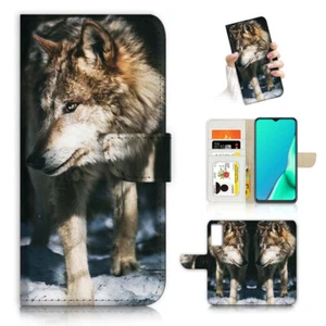 ( For Vivo Y01 ) Wallet Flip Case Cover AJ23033 Snow Wolf - Photo 1 sur 7