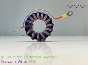 4:1 Ununun pour verticales multibande et fils aléatoires, 1 kW - Photo 1/1
