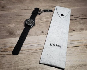 Biden Military Style Field Watch Black w/ Date New - Picture 1 of 6