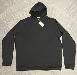 PETER MILLAR CROWN SPORTS COLOR BLK STYLE MS23EK45 LONG SLEEVE HOODIE SIZE LARGE - Picture 1 of 4