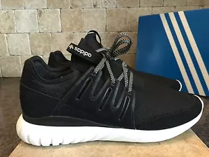 SIZE: 13 ADIDAS ORIGINALS TUBULAR RADIAL CORE BLACK VINTAGE WHITE S80114 NIB - Picture 1 of 7