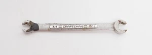 CRAFTSMAN 3/8" x 7/16" SAE, FLARE NUT LINE WRENCH -V- Part 44174 Made in USA! - Picture 1 of 2