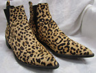 Steve Madden Jerry Leopard Print Calf Hair Women's Ankle Boots Size 8.5 M