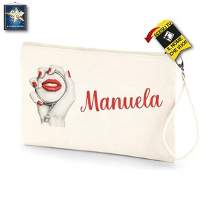 POCHETTE ASTUCCIO NOME PERSONALIZZATO IDEA REGALO FESTA DELLA MAMMA COMPLEANNO - Picture 1 of 1