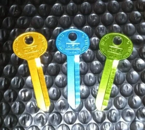 H50  Anodized Aluminum Key Blanks  Curtis  H-50   set of 3                   {1} - Picture 1 of 2