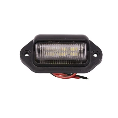 Bright 6 LED License Plate Light for Cars Trucks Trailers RVs and Boats 12 24V - Image 1 of 4