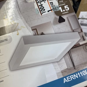 Broan-NuTone AERN110LTK Bathroom Ceiling Exhaust Fan with Light - Picture 1 of 5