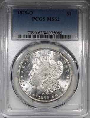 1879-O Morgan Dollar PCGS MS62 Flashy White Coin $1 - Image 1 of 4