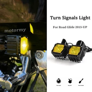 Yellow Lens Turn Signals Light Fit For Harley Road Glide Limited FLTRK 2020-2024 - Picture 1 of 12