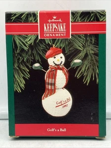 Muñeco de nieve Hallmark Keepsake Golf's 1992 adorno de pelota - envío gratuito - Imagen 1 de 4