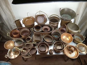 Türkische Kupfer Ware Handgehämmt Set 45+ Antik/Vintage Handarbeit Teile - Bild 1 von 17