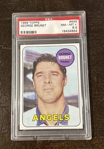 1969 TOPPS #645 GEORGE BRUNET ANGELS POP 12 PSA 8.5 - Picture 1 of 2