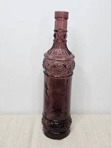 Botella de vidrio púrpura decoración 12" 3"D - Imagen 1 de 2