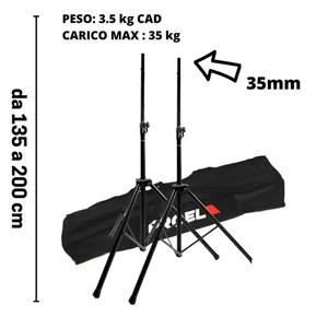 PROEL FRE300KIT coppia supporti in alluminio per casse acustiche + bag trasporto - Imagen 1 de 3