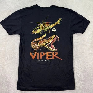 Zero Foxtrot T-Shirt Mens Medium Black Skull Viper Helicopter Bell AH-1Z Heli - Picture 1 of 6