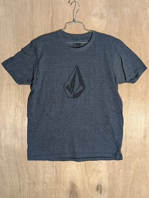 volcom shirt mens size L  crew neck short sleeve logo dark gray - Image 1 of 4