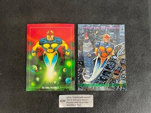 ¡Lote Nova! 2 cartas Marvel diferentes 1992 1993, sin duplicados - Imagen 1 de 2
