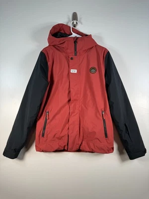 Jaqueta de snowboard Quiksilver infantil masculina zíper completo cume voo seco vermelha laranja GG 16 - Imagem 1 de 4
