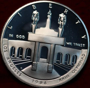 Uncirculated 1984-S San Francisco Mint XXIII Olympiad Comm Silver One Dollar - Picture 1 of 2