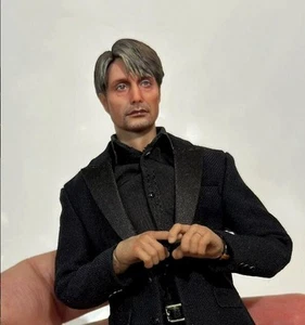 Painted 1/12 Head Sculpt Mads Mikkelsen For 6" Male Action Figure Body Toys - Picture 1 of 6