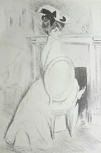 Paul-César HELLEU : Le chapeau de Lancret et le pied mutin, GRAVURE, 1913 - Imagen 1 de 7