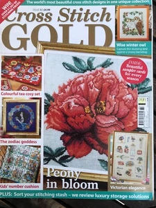 Punto de Cruz Edición Oro 80 Búho de Invierno, Muestreador Victoriano, Peonía, Reina de la Noche - Imagen 1 de 10