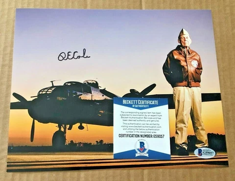 RICHARD E. COLE SIGNED 8X10 PHOTO WWII DOOLITTLE RAID BECKETT CERTIFIED #2 Cover