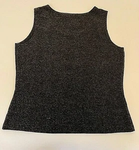 Ronni Nicole Sexy Black w/Gold Sparkles Sleeveless Camisole/Tank Size L - Picture 1 of 7