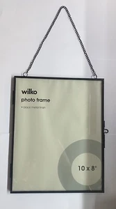 Foto Bilderrahmen Wandbehang Metall Kette schwarz Flügel Türöffnung 10x8 - Bild 1 von 4