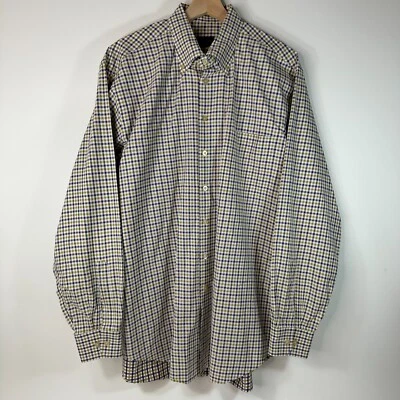Scott Barber Button Down Shirt Long Sleeve Plaid Check Mens XL - Image 1 of 4